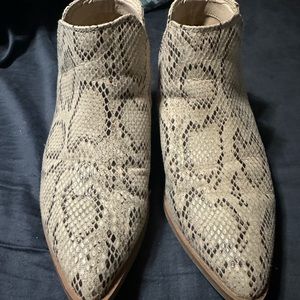 Snake skin bootie